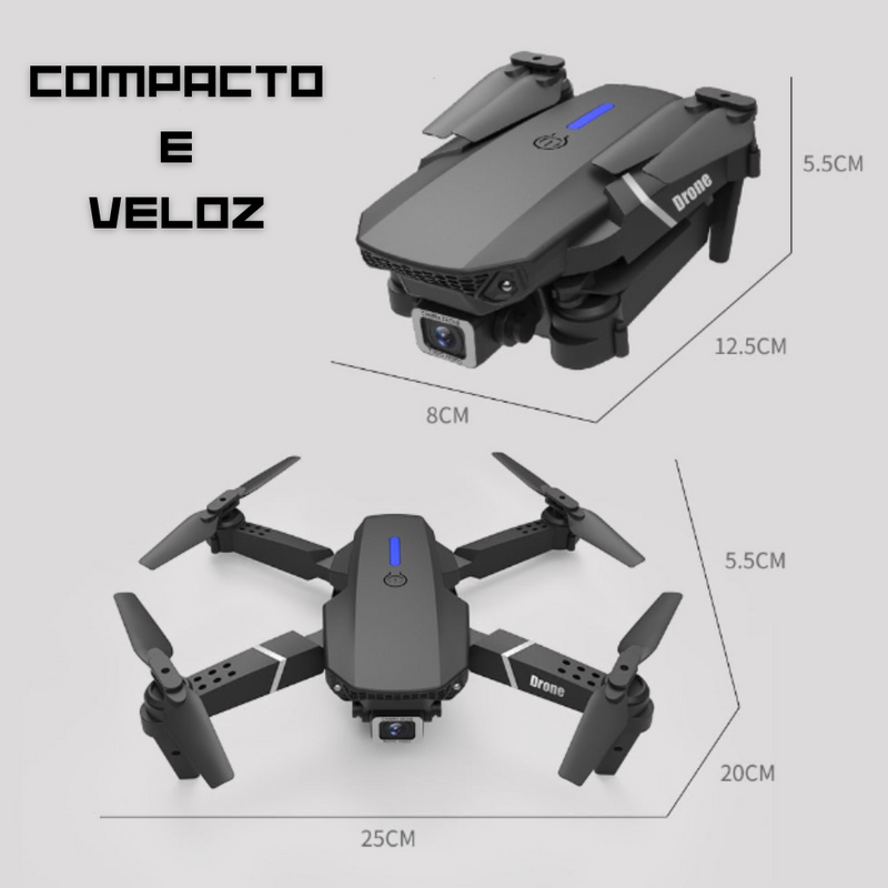 Drone Iniciante Wifi com Controle Remoto Adaptável/Zangão